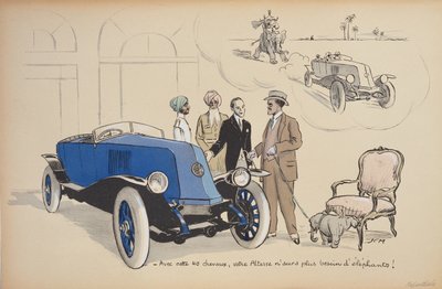 Caricature of the Maharaja Jagatjit Singh of Kapurthala, 1923 by Sem